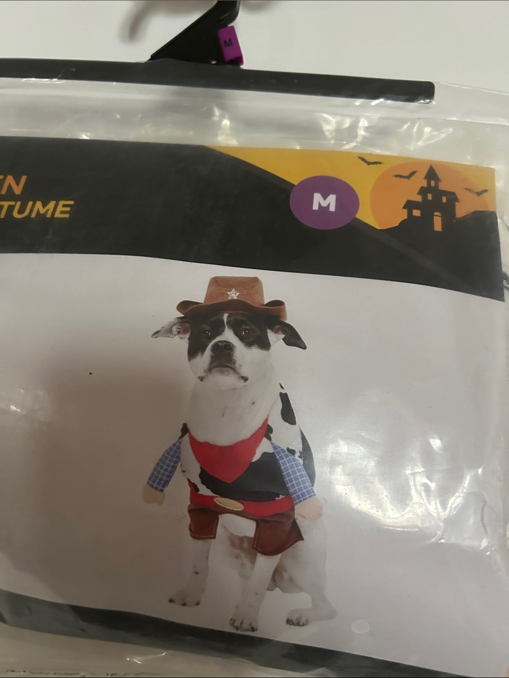Cowboy Dog Costume in Brown, Red & Black